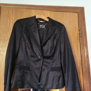Bebe silk and satin black women's blazer-elegant suit jacket